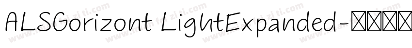 ALSGorizont LightExpanded字体转换
